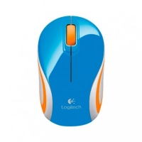Mouse Inalambrico Logitech M187 Mini Azul-naranja