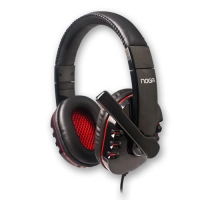 Auricular Headset Noganet St-8311 Gamer Vincha Negro-rojo