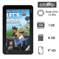 Tablet Level Up Paw Patrol Quad Core 1gb Ram 8gb Hd 9 Pulgadas