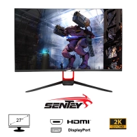 Monitor Led Sentey Ms-2700 144hz Vga Hdmi Dp Audio 27 Pulg Curvo 2k