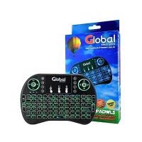 Mini Teclado Inalambrico Global Recargable Touchpad Smartv Retroiluminado