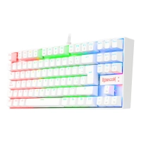 Teclado Pc Gamer Mecanico Redragon Kumara K552w Rgb Blanco Usb