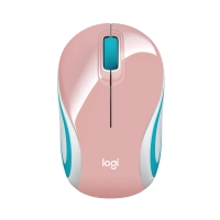 Mouse Inalambrico Logitech M187 Mini Rosa Y Celeste