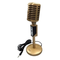Microfono Retro Pc Noganet Mic-2030 Dorado