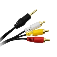 Cable Adaptador Plug 3.5 A 3 Rca Nisuta Nscau35v2 Audio Video 1.4m