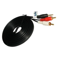 Cable Adaptador Plug 3.5 A 2 Rca Nisuta Nscau353 3m