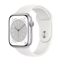 Reloj Smartwatch Apple Watch Series 8 Gps 45mm Silver Aluminum Sport Band White