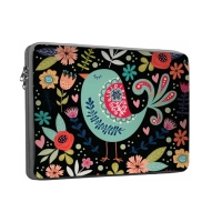 Funda Notebook Cdtek Neoprene Estampado 43 Bird Negro 14 Pulg