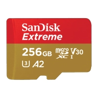 Memoria Microsd Sandisk Extreme 256gb 190mbps C30 2 En 1