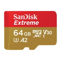 Memoria Microsd Sandisk Extreme 64gb 170mbps C30 2 En 1