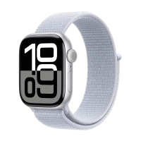 Reloj Smartwatch Apple Watch Series 10 46mm Gps Silver Aluminium Sport Loop Blue Cloud