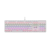 Teclado Pc Gamer Mecanico Raptor Fireclaw M104 Rgb Outemu Red Blanco