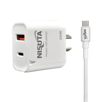 Cargador Celular Nisuta Nsfu20uqc 20w Cable Usb C