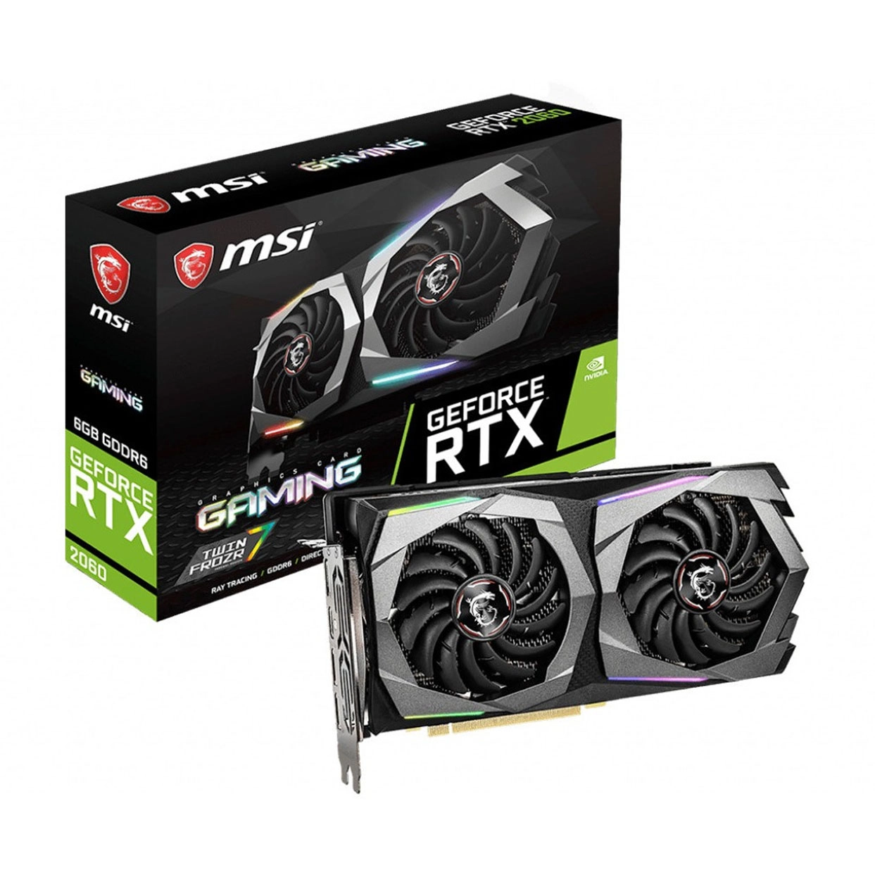 Placa De Video Msi Geforce Rtx 2060 Gaming Gb Gddr6