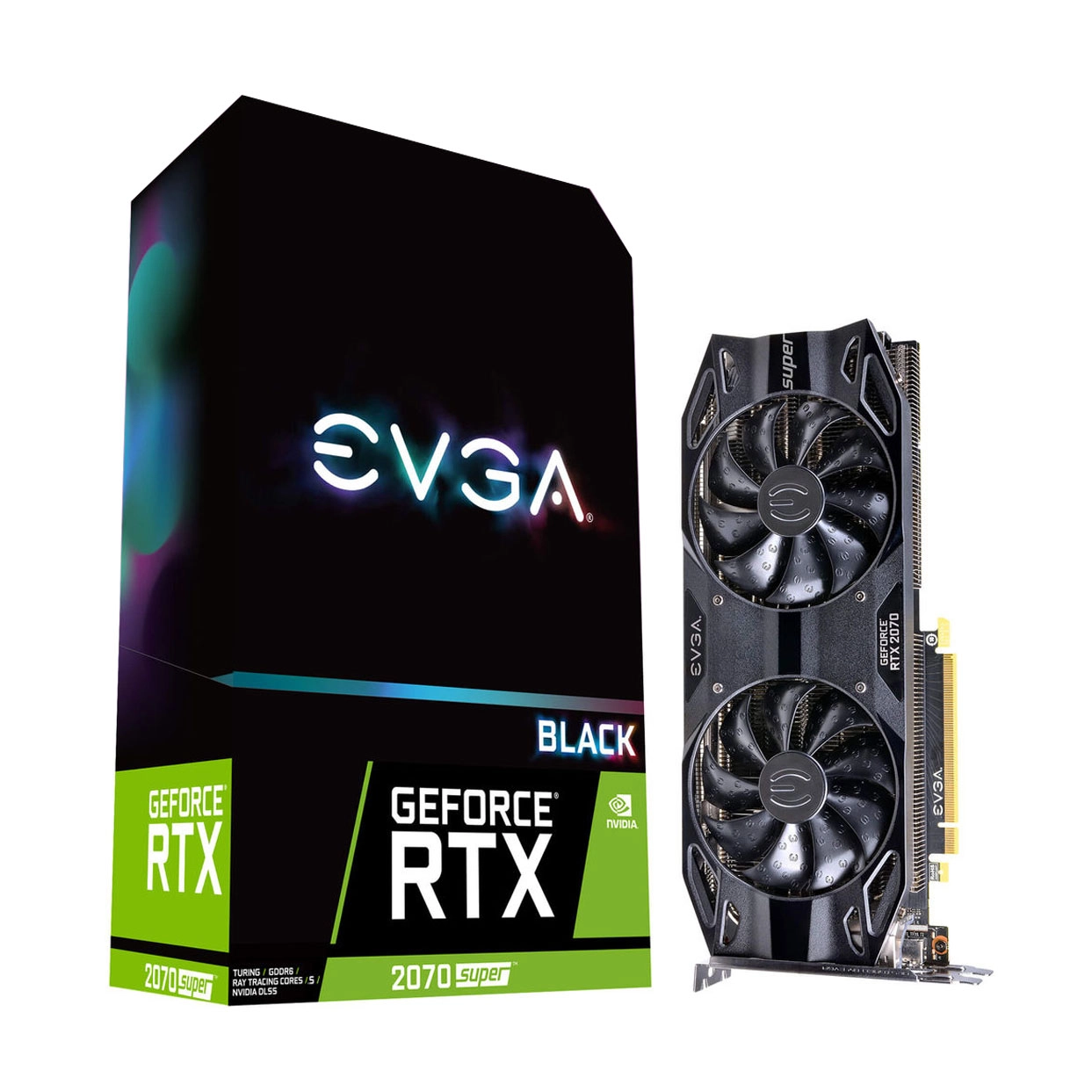 Placa De Video Evga Geforce Rtx 2070 Super Black Edition 8gb Gddr6