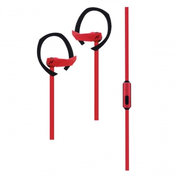 auricular in ear noganet ng-sf322 deportivo con microfono rojo