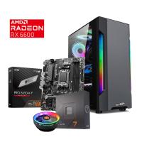 Pc Ryzen 7 7700x 500gb Ssd 16gb Ram R20 600w Rx6600