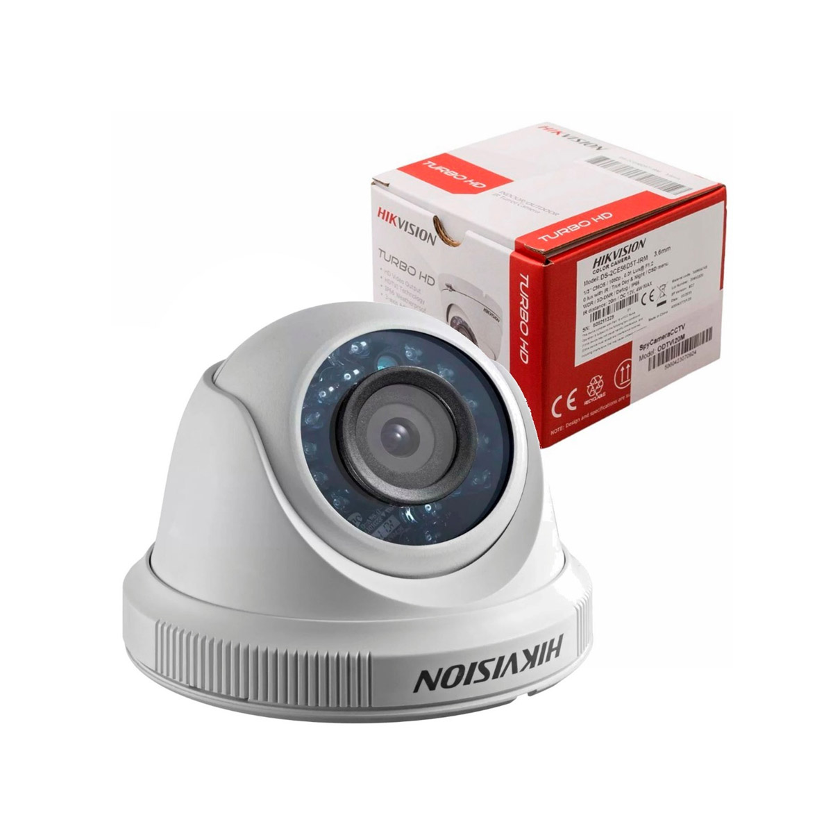 Cámara de seguridad HIKVISION - Domo - 1 Mpx - 720p - 2.8MM - Exterior -  día y Noche - DS-2CE56C0T-IRP(2.8MM)