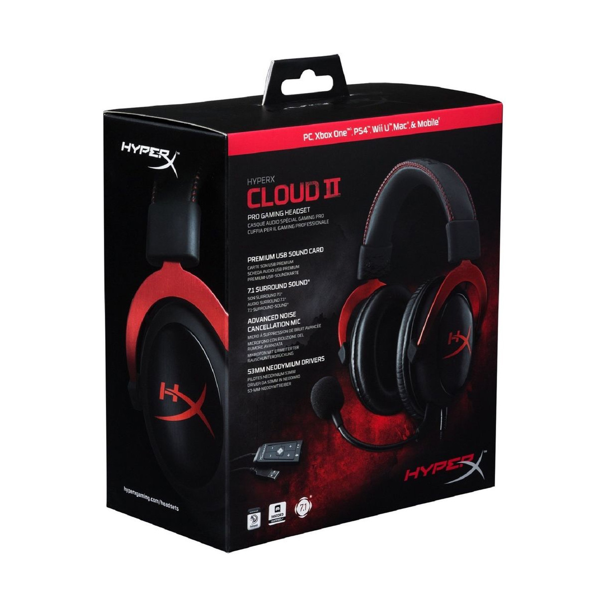 Auricular Gamer Hyperx Cloud Ii Para Pc/ps4/xbox One/mobile Negro/rojo