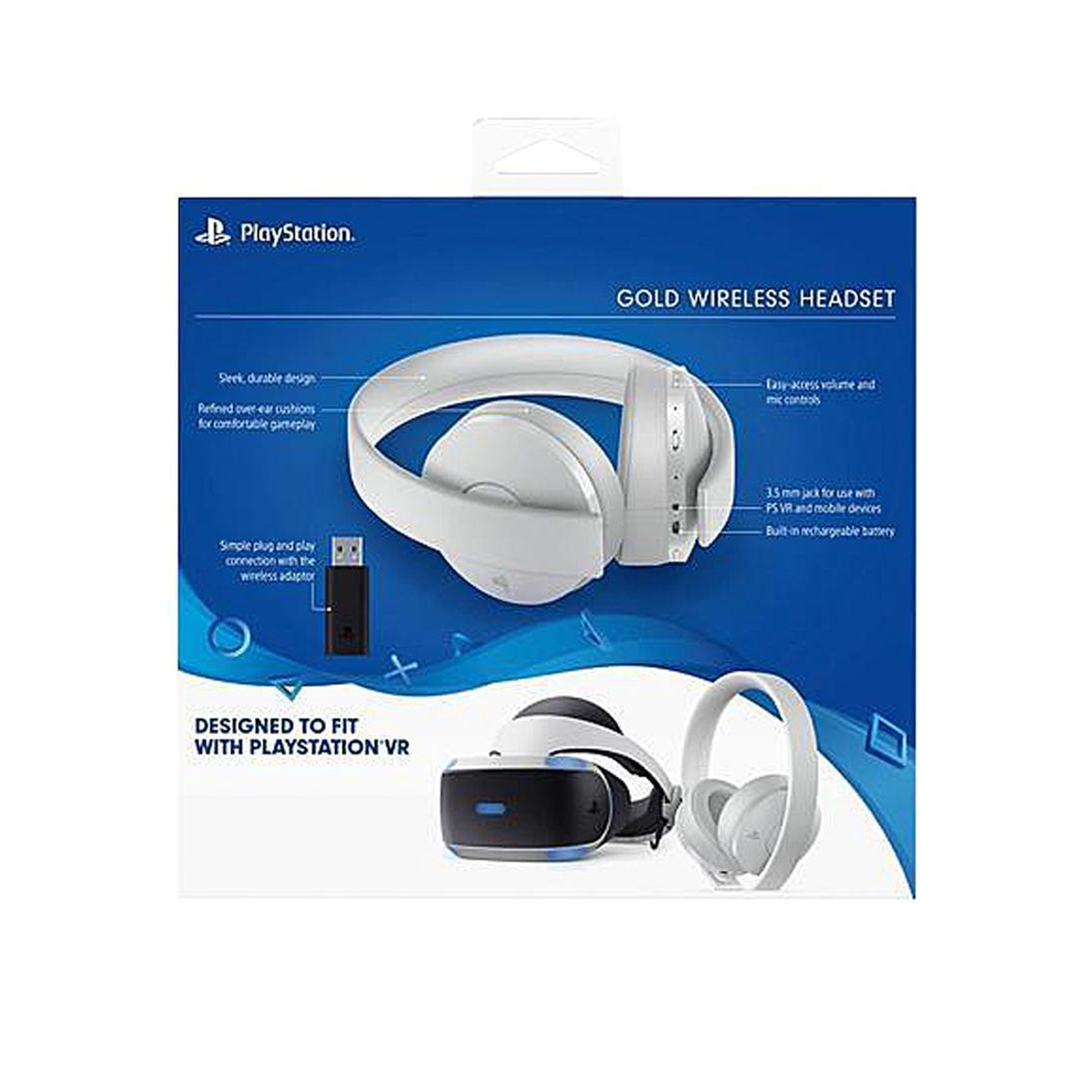 Auricular Headset Ps4-ps3-pc-psvita 7.1 Sony New Gold Wireless Original  Negro