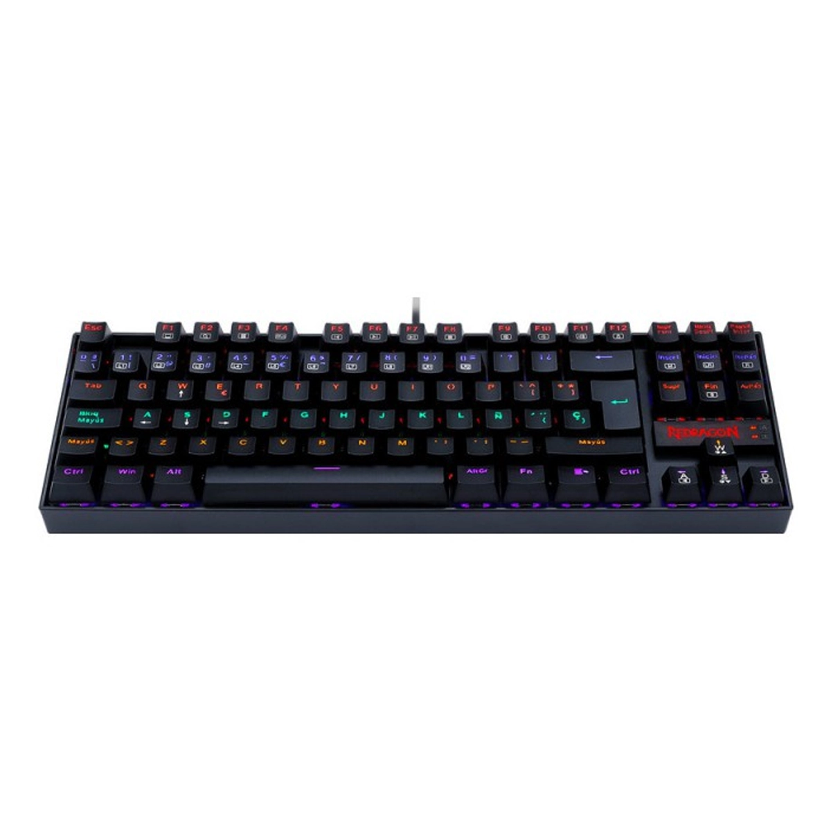 Teclado TKL Mecánico Retroiluminado Gamer Rgb Redragon Kumara K552 Switch  Outemu Blue - Blanco Perif